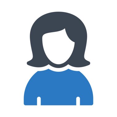 kadın vektör renk simgesi