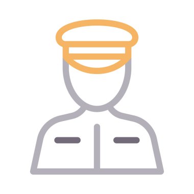 koruma vektörü renk çizgisi simgesi