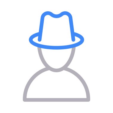 man vektör renk çizgisi simgesi