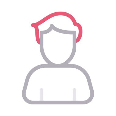 erkek vektör renk çizgisi simgesi