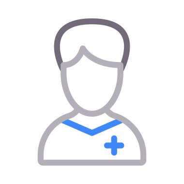 man vektör renk çizgisi simgesi