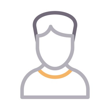 erkek vektör renk çizgisi simgesi