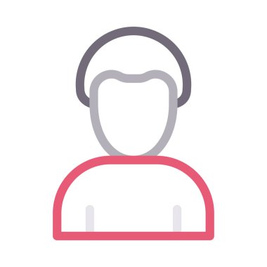 erkek vektör renk çizgisi simgesi