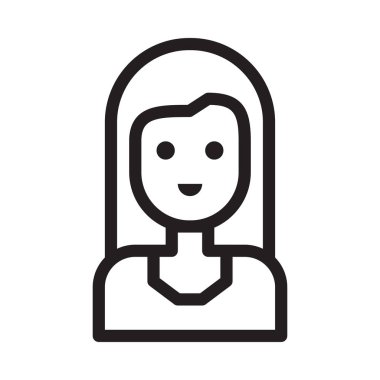 avatar vektör düz çizgi simgesi