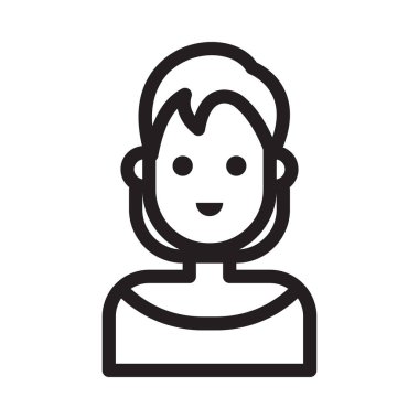 aktris vektör ince çizgi simgesi