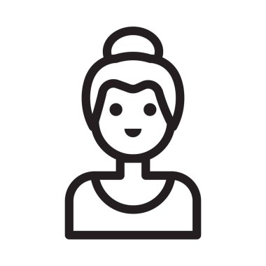 avatar vektörü ince çizgi simgesi