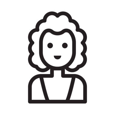 avatar vektörü ince çizgi simgesi