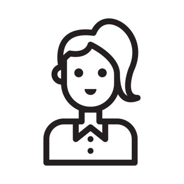 Kadınlar ince çizgi simgesini yönetir