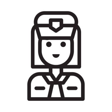 polis vektör ince çizgi simgesi