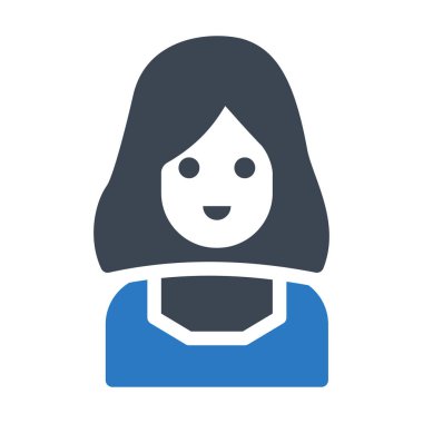 kadın vektör renk simgesi