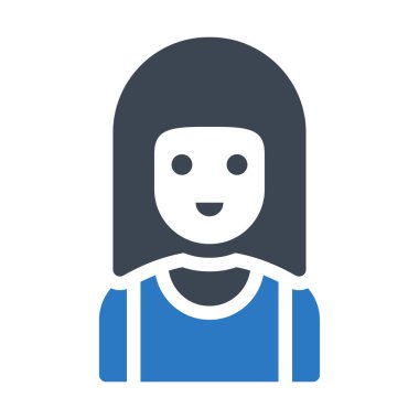 kadın vektör renk simgesi