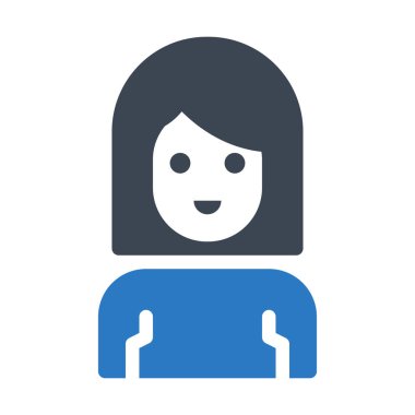 Kadınlar vektör renk simgesi