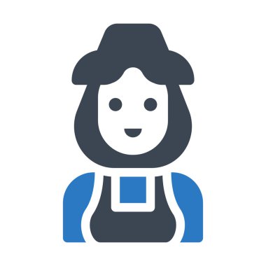 kadın vektör renk simgesi