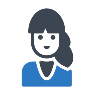 kadın vektör renk simgesi