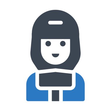 kadın vektör renk simgesi