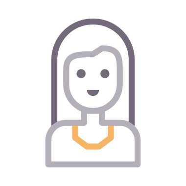 avatar vektör renk çizgisi simgesi