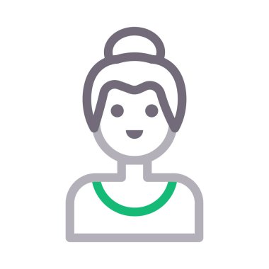 avatar vektör renk çizgisi simgesi