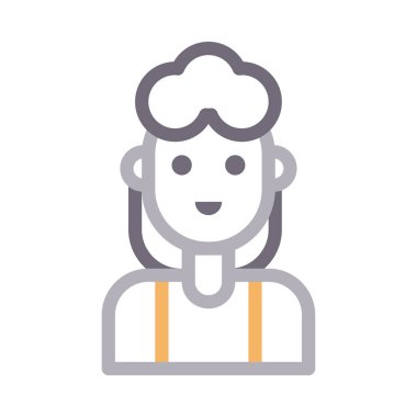 aktris vektör renk çizgisi simgesi