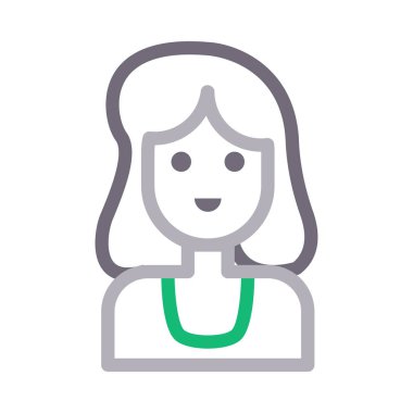 aktris vektör renk çizgisi simgesi