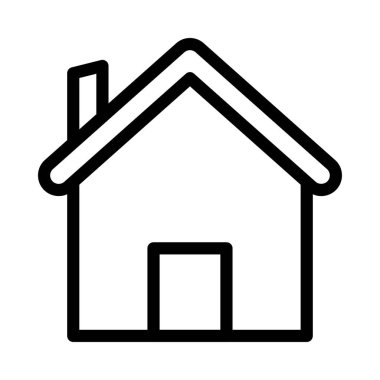 ev vektörü ince çizgi simgesi