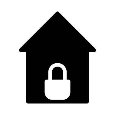 Güvenli vektör simgesi düz simgesi