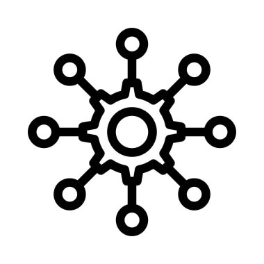 Geliştirme vektörü ince çizgi simgesi 