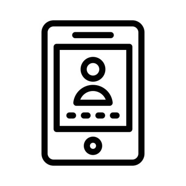 mobil vektör ince çizgi simgesi 