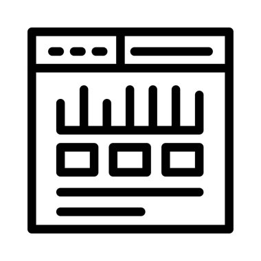 Web sayfası ince çizgi simgesi 