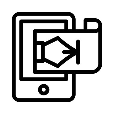 Geliştirme vektörü ince çizgi simgesi 