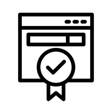 tarayıcı vektörü ince çizgi simgesi 