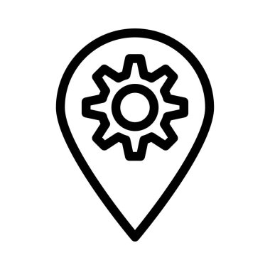 konum vektörü ince çizgi simgesi 