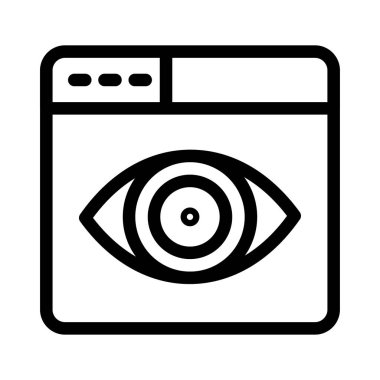 Web sayfası ince çizgi simgesi 