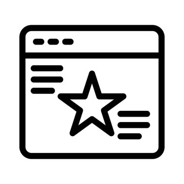 tarayıcı vektörü ince çizgi simgesi 