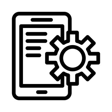 telefon vektörü ince çizgi simgesi 