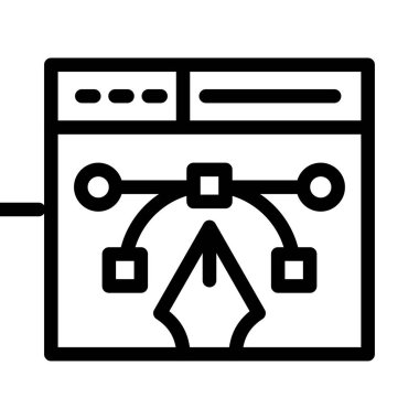 eğri vektör ince çizgi simgesi 