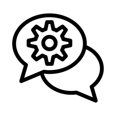 sohbet vektörü ince çizgi simgesi 