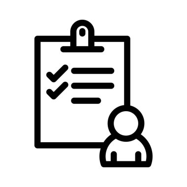 görev listesi vektör ince çizgi simgesi 