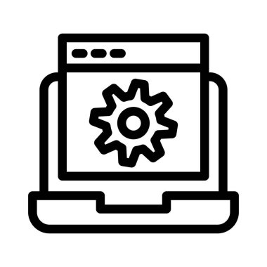 vektör ince çizgi simgesi ayarlanıyor 