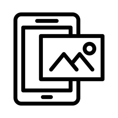 fotoğraf vektörü ince çizgi simgesi 