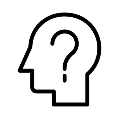 Faq vektör ince çizgi simgesi 