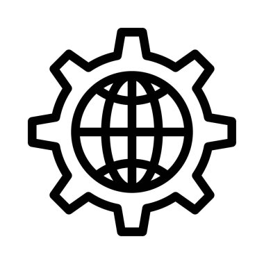 tarayıcı vektörü ince çizgi simgesi 