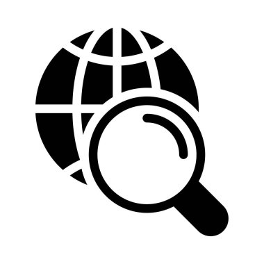 tarayıcı vektörü glyph düz simgesi 