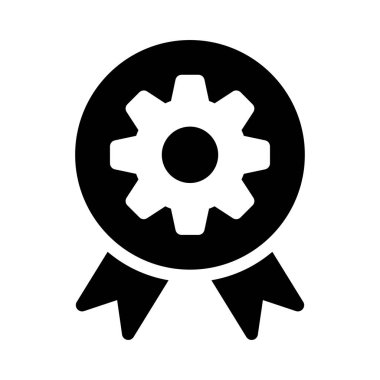 ödül vektörü glyph düz simgesi 