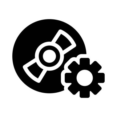 DVD vektör düz simgesi 