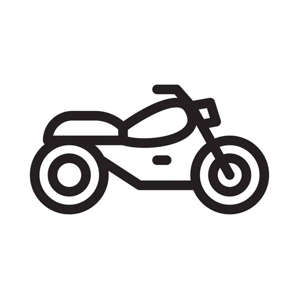 Motorcycle Vector Thin Line Icon — 스톡 벡터