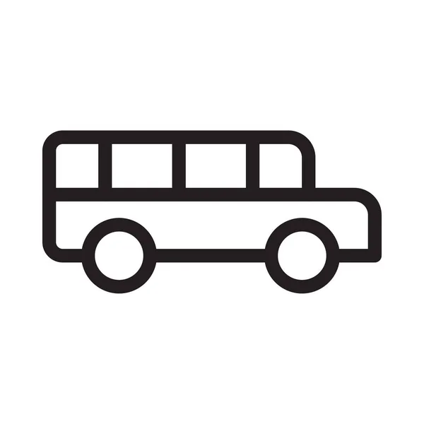 Vector Bus Delgada Línea Icono — Archivo Imágenes Vectoriales