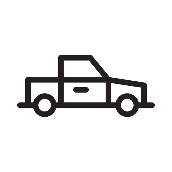 Ikona Wektora Cienkiej Linii Pojazdu — Wektor stockowy