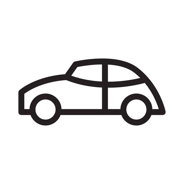 Car Vector Thin Line Icon — Stock Vector