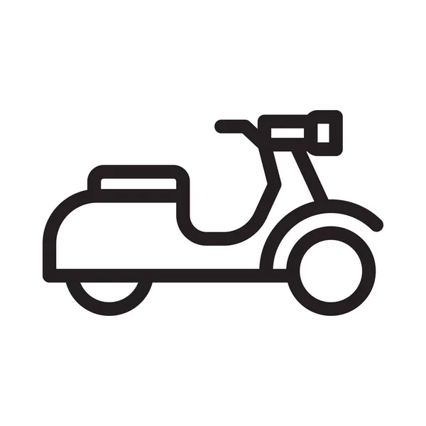 Scooter Vector Thin Line Icon — 스톡 벡터