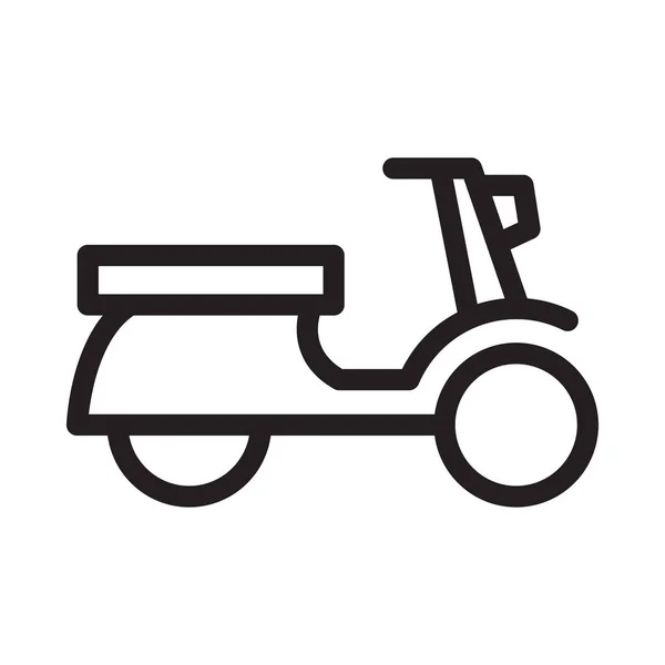 Bicicleta Vector Línea Delgada Icono — Vector de stock